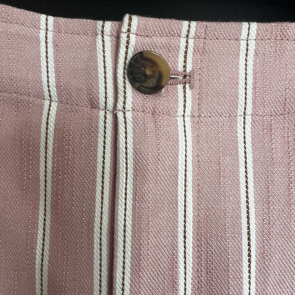 🆕 🌸 NWOT Banana Republic Pink Striped High Rise Shorts | Women’s Size 4 - Picture 8 of 10